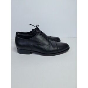 Thursday Leather Cap Toe Oxford  Shoes Men  Sz 9  Black / Flaw No Insoles